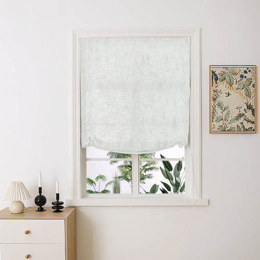 Ava Linen Sheer Relaxed Roman Shades