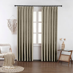 Chloe Cotton Chenille Touch Curtains & Drapes Pleated