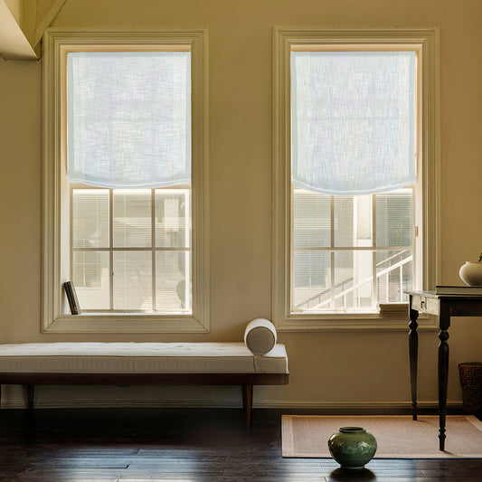 Ava Linen Sheer Relaxed Roman Shades