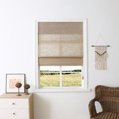 Natural EarthTone Ramie Bamboo Woven Shades