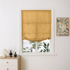 Madison Cotton-Linen Blend Relaxed Roman Shades