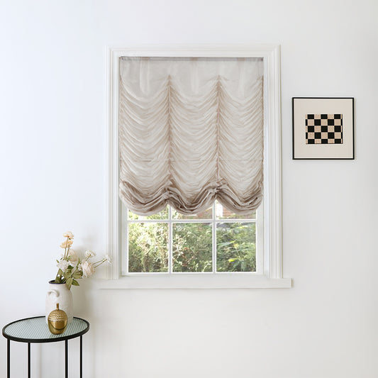 Ava Linen Sheer Austrian Roman Shades