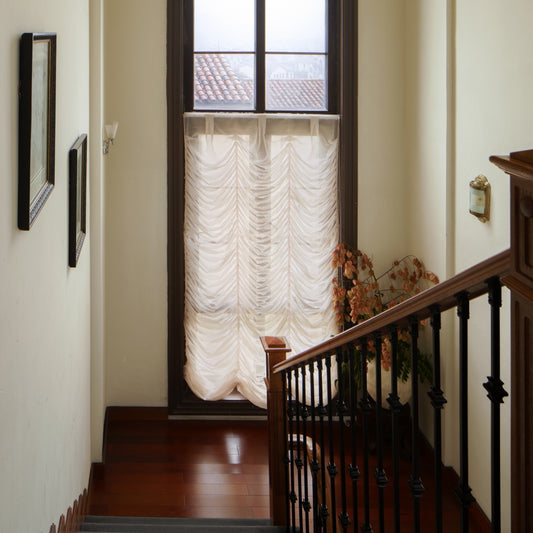 Ava Linen Sheer Austrian Roman Shades