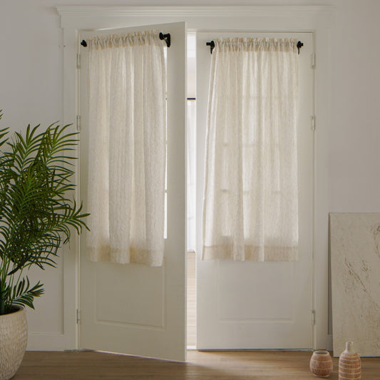 Luna Linen Sheer Serenity Curtains & Drapes Pleated