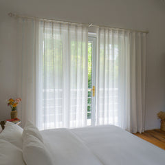 Luna Linen Sheer Serenity Curtains & Drapes Pleated