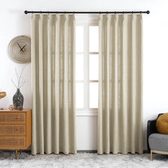 Maya Linen Curtains & Drapes Pleated