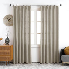 Maya Linen Curtains & Drapes Pleated