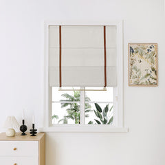 Maya Linen Plain Fold Roman Shades