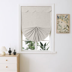 Maya Linen Fan-shaped Roman Shades