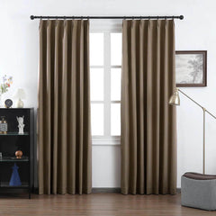 Grace Textured 100% Blackout Elegance Curtains & Drapes Pleated