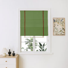 Madison Cotton-Poly Blend Plain Fold Roman Shades