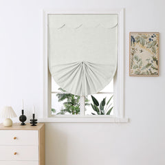 Madison Cotton-Poly Blend Fan-shaped Roman Shades