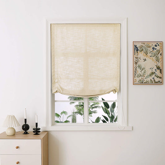 Madison Cotton-Poly Blend Relaxed Roman Shades