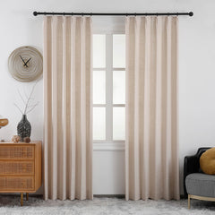 Lena Linen Blend Curtains & Drapes Pleated