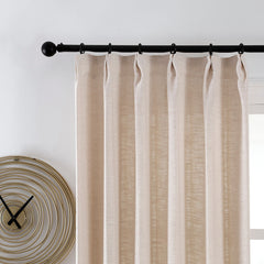 Lena Linen Blend Curtains & Drapes Pleated