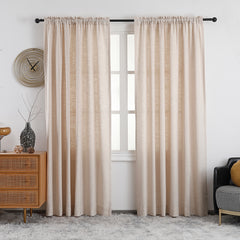 Lena Linen Blend Curtains & Drapes Soft Top