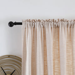 Lena Linen Blend Curtains & Drapes Soft Top