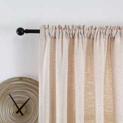 Lena Linen Blend Curtains & Drapes Soft Top