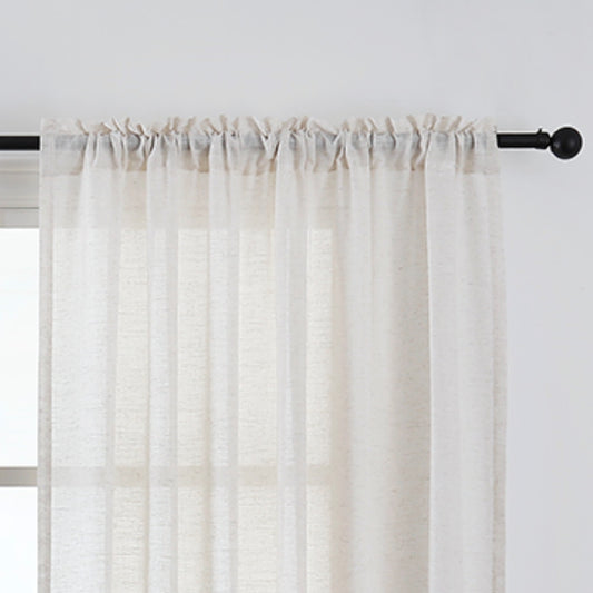 Ava Linen Sheer Curtain & Drapery Soft Top