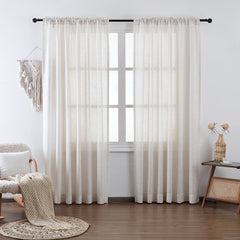 Ava Linen Sheer Curtain & Drapery Soft Top