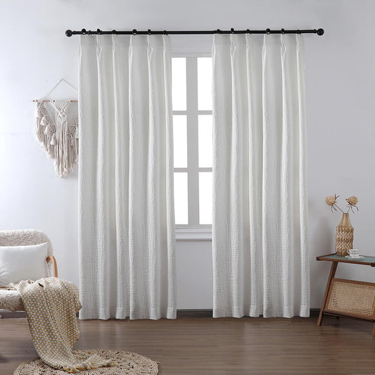 Ava Linen Sheer Curtain & Drapery Pleated