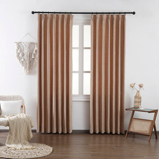 Chloe Cotton Chenille Touch Curtains & Drapes Pleated