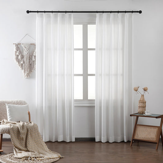 Amelia Light Sheer Curtains & Drapes Pleated