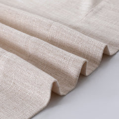 Luna Linen Sheer Cafe Curtains & Drapes Pleated