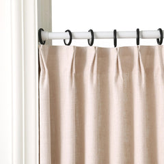 Luna Linen Sheer Cafe Curtains & Drapes Pleated