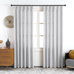 Maya Linen Curtains & Drapes Pleated