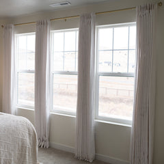 Lena Linen Blend Curtains & Drapes Pleated